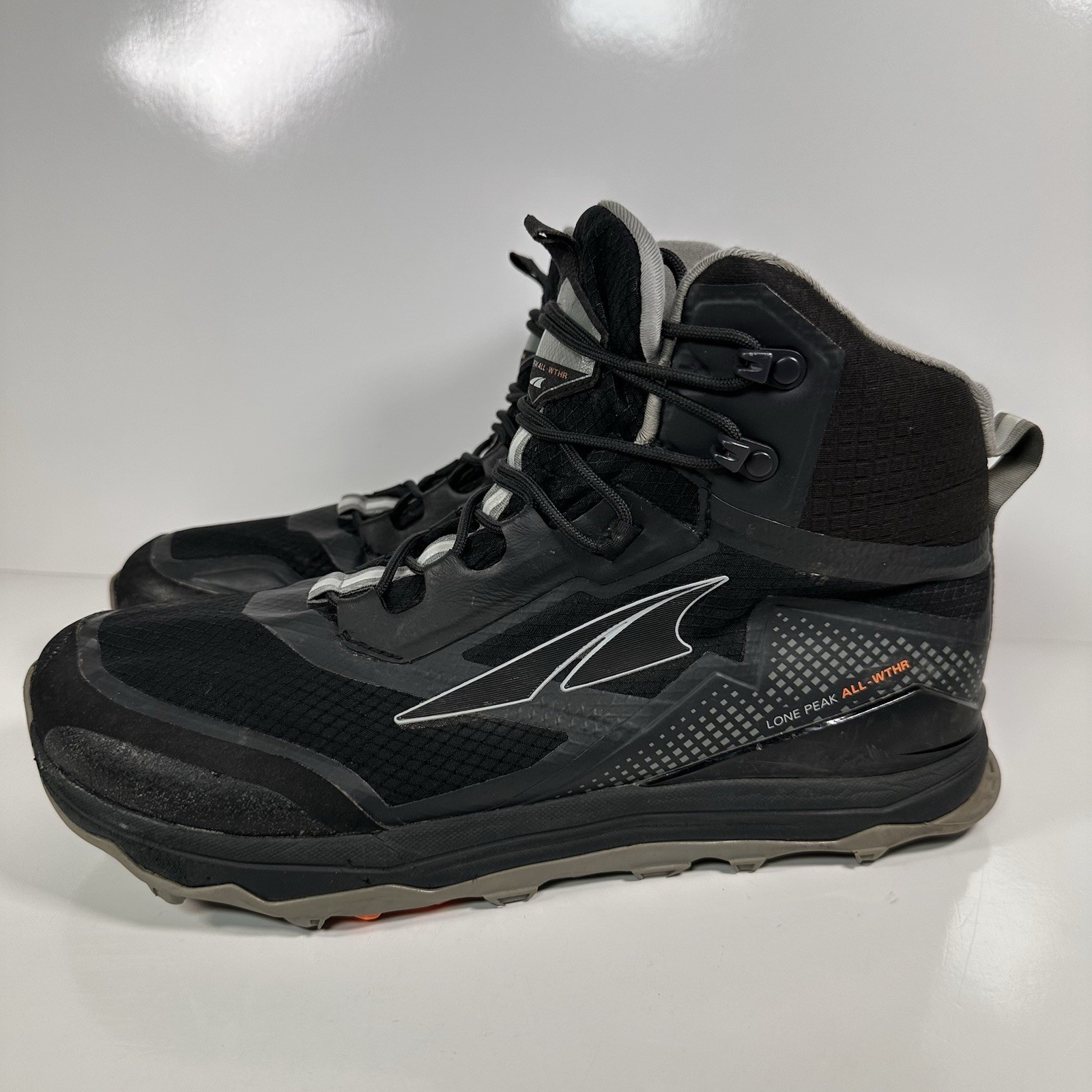 Altra Lone Peak All Weather Mid Hiking Boots Shoes Men Size 10.5 Black Trail Altra Lone Peak All Weather Mid Hiking Boots Shoes Men Size 10.5 Black Trail