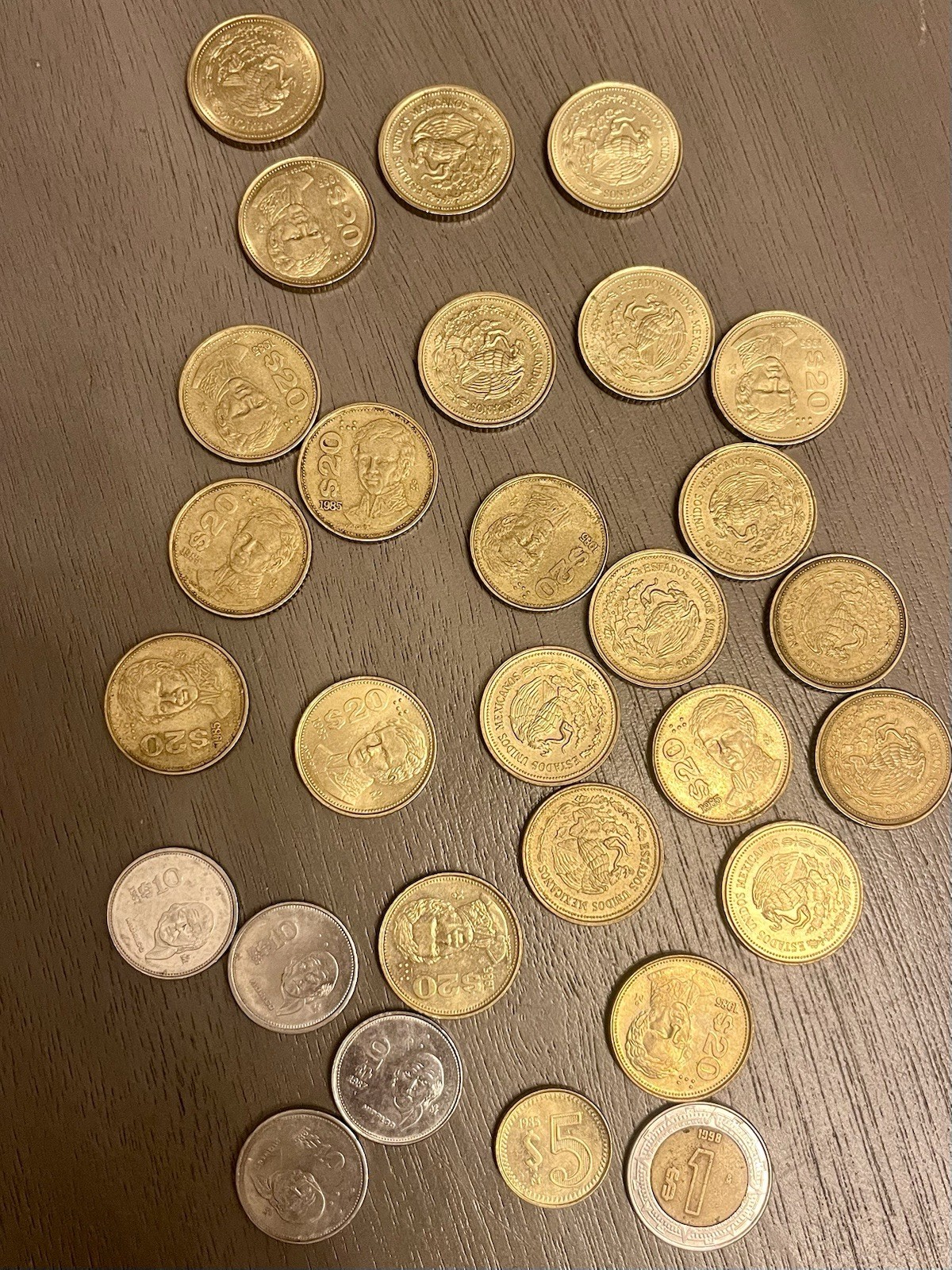 Starter Lot of Vintage Mexican Coins Pesos International Mexican Silver Mixed