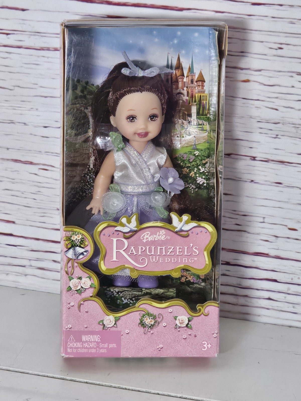Rapunzel\'s Wedding Kelly Barbie Doll Brunette Flower Girl 2005 Mattel J1020