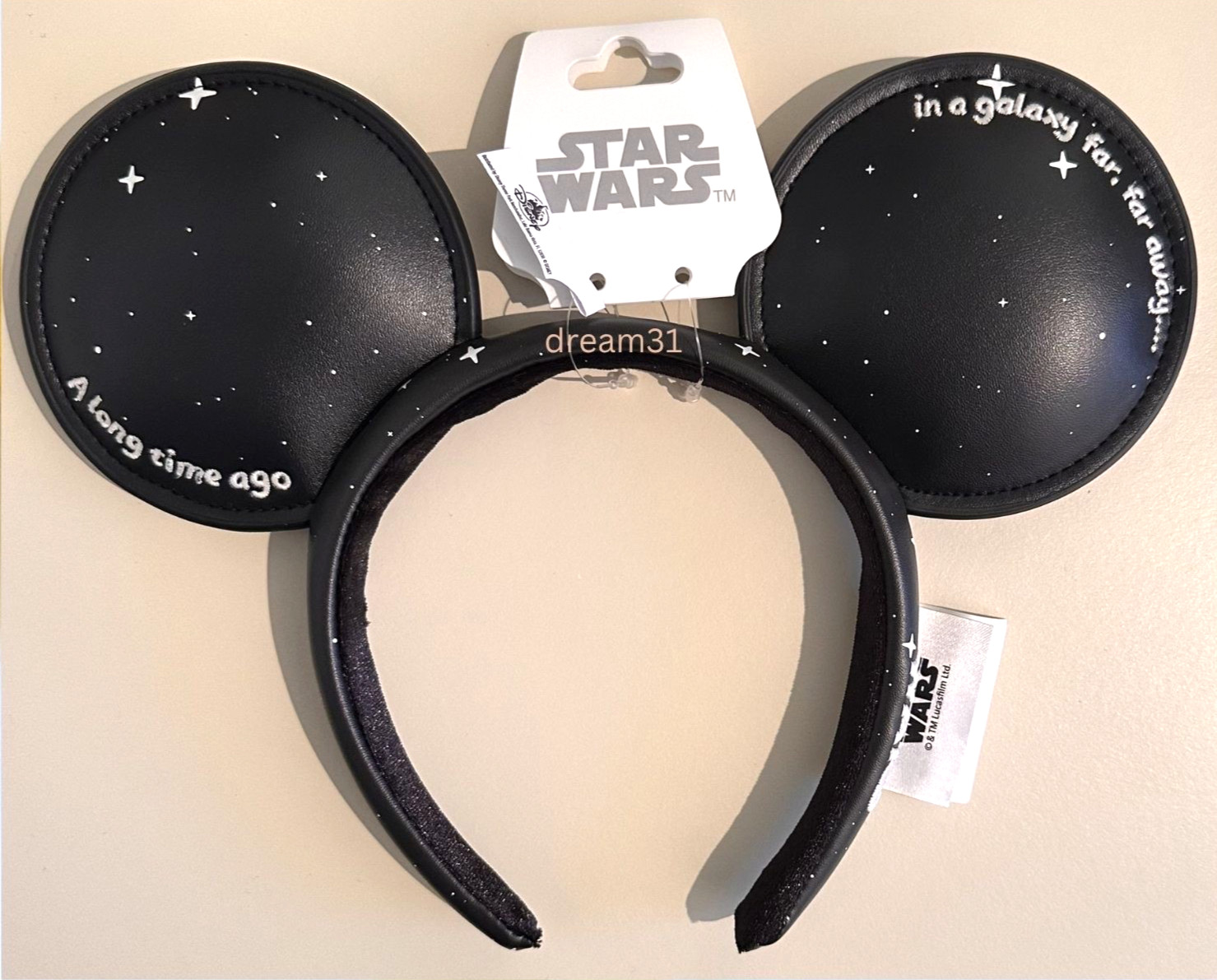BNWT Disney Star Wars Galaxy Mickey /  Minnie Mouse Ears Headband - Black