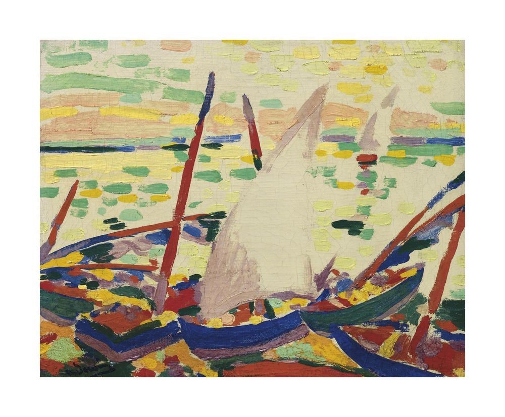 André Derain Boats on the Beach in Collioure : Giclée Art Print 1905