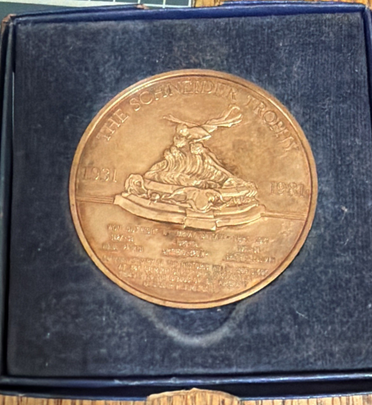 RARE THE SCHNEIDER TROPHY COIN MEDALLION DESIGN BY RJ MITCHELL