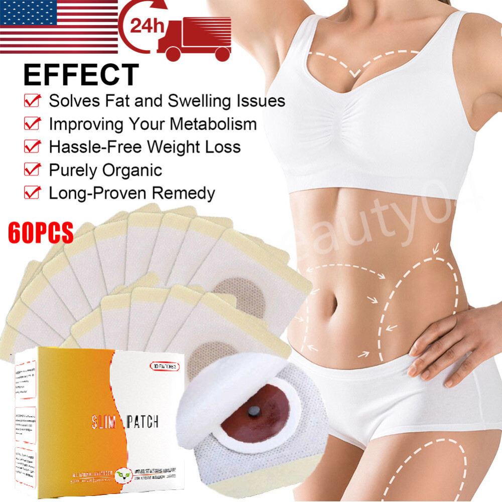 60Pcs Magnetic Weight Management Belly Burning Fat Detox Abdominal Navel Sticker