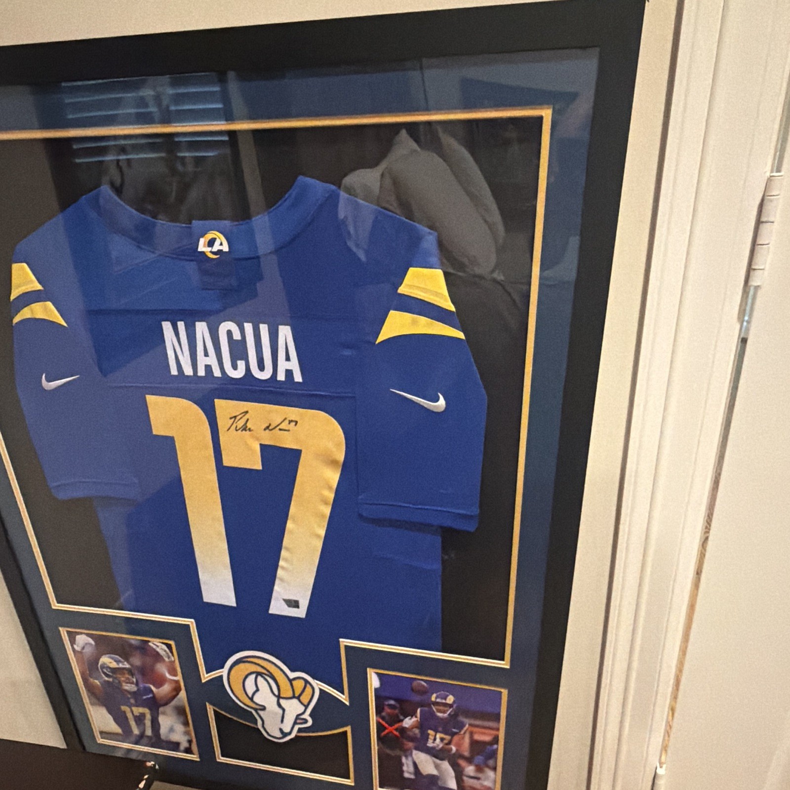 PUKA NACUA Signed Framed Jersey Fanatics Authentic Los Angeles Rams