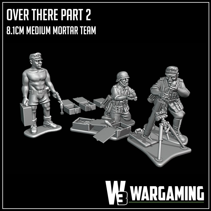 German Army_All W3 Wargaming DAK  Sets_Over There Pt. 2_28MM 1/56_Unpainted_WWII