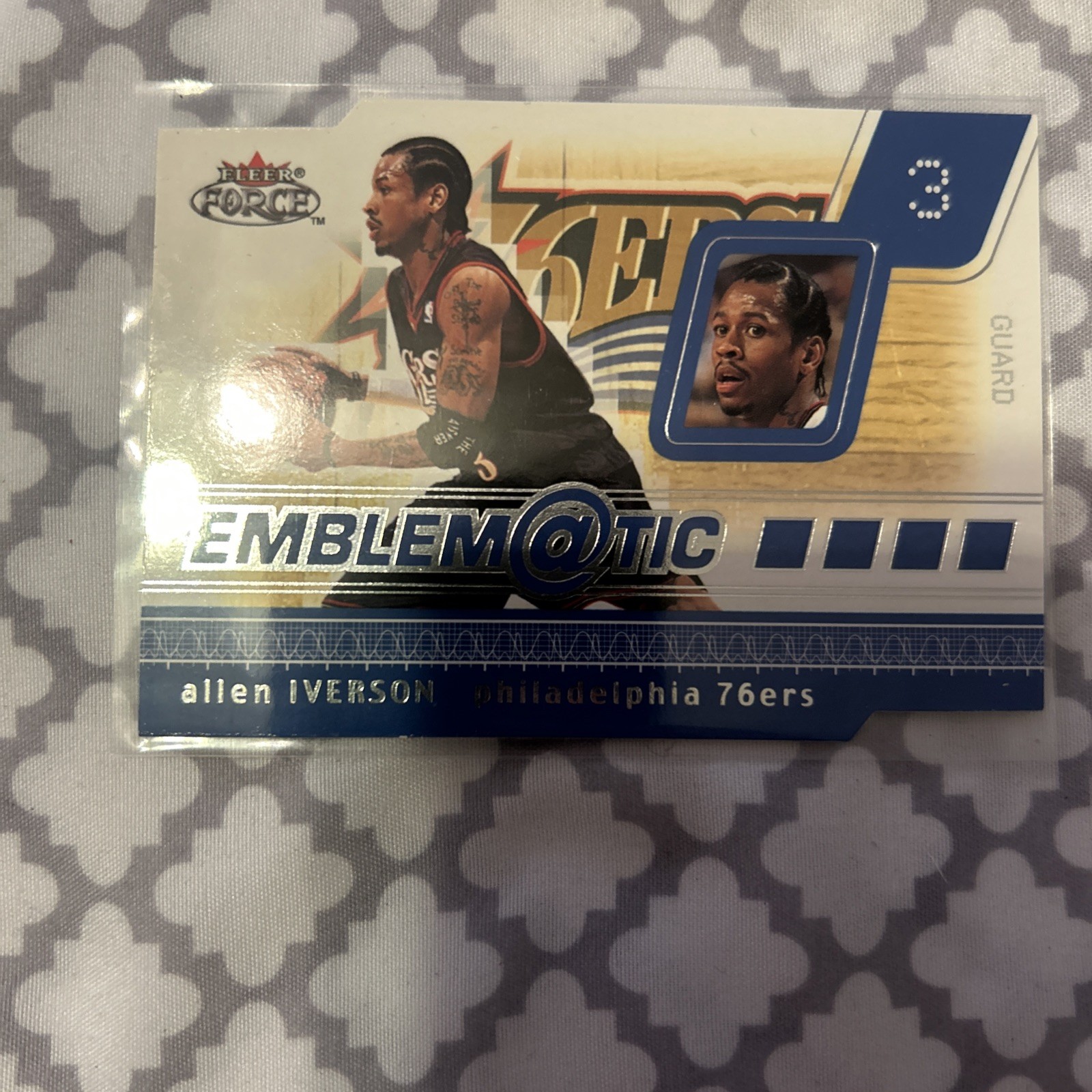 2001-02 Fleer Force Emblematic 121/399 Allen Iverson #20E HOF 2001-02 Fleer Force Emblematic 121/399 Allen Iverson #20E HOF