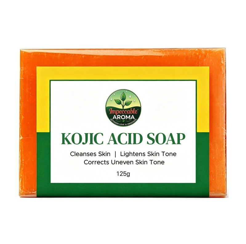Impeccable Aroma Kojic Acid Soap 125g  Brightening Cleansing Bar, Sweet Orange