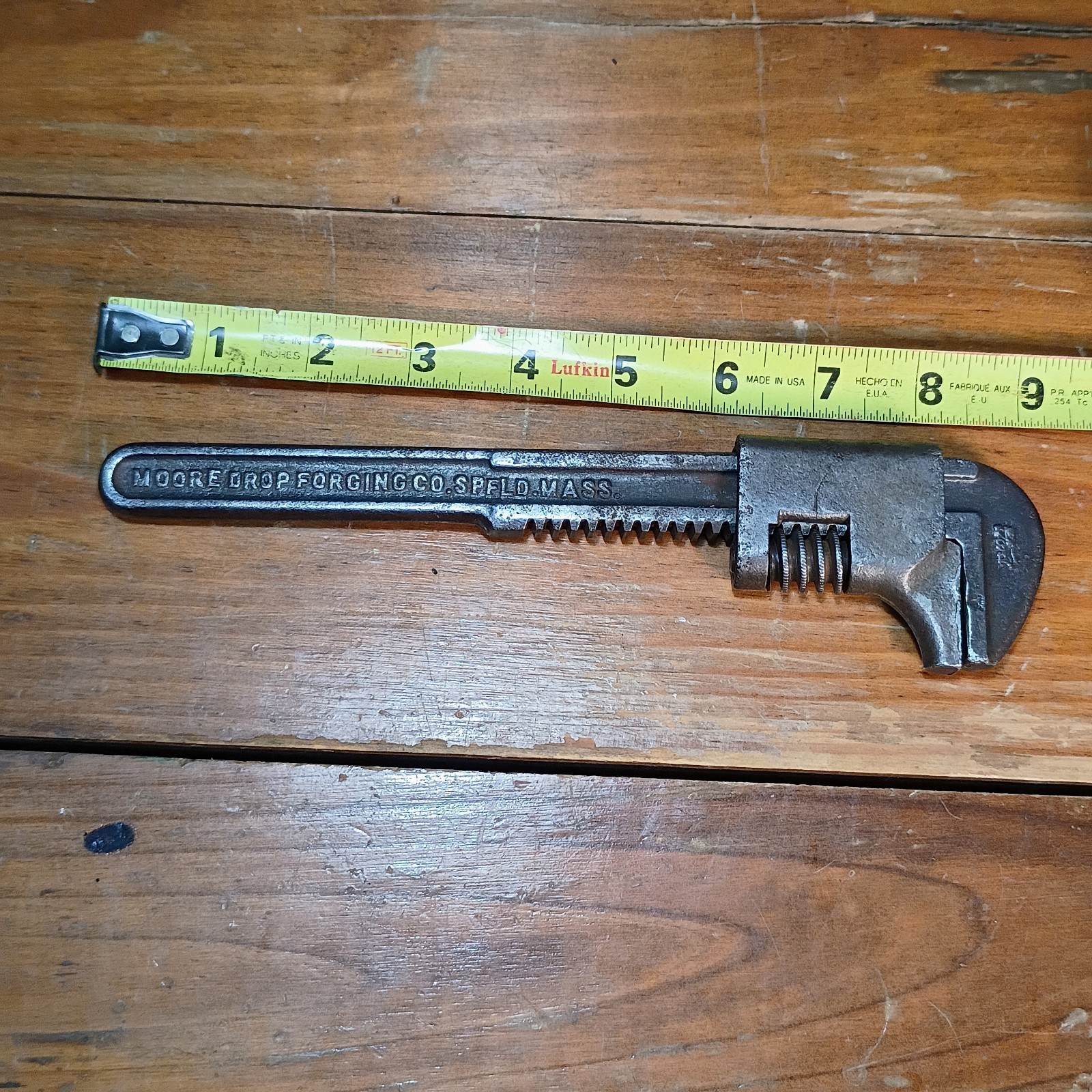 Antique 1910s 1920s Early Ford Automotive Monkey Wrench M2 Moore Drop Forging Co Antique 1910s 1920s Early Ford Automotive Monkey Wrench M2 Moore Drop Forging Co