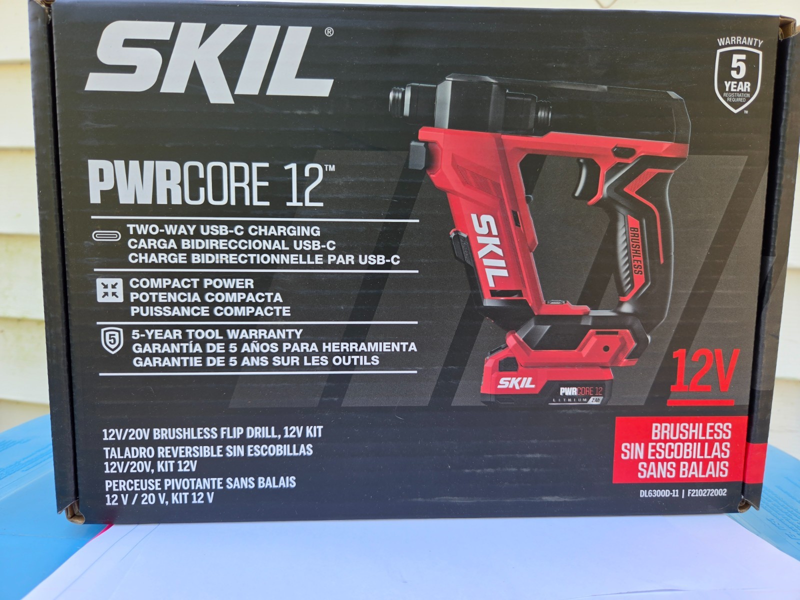 NEW Skil PWRCORE 12V/20V Brushless Flip Drill DL6300D-11 w/Battery/Charger USB-C