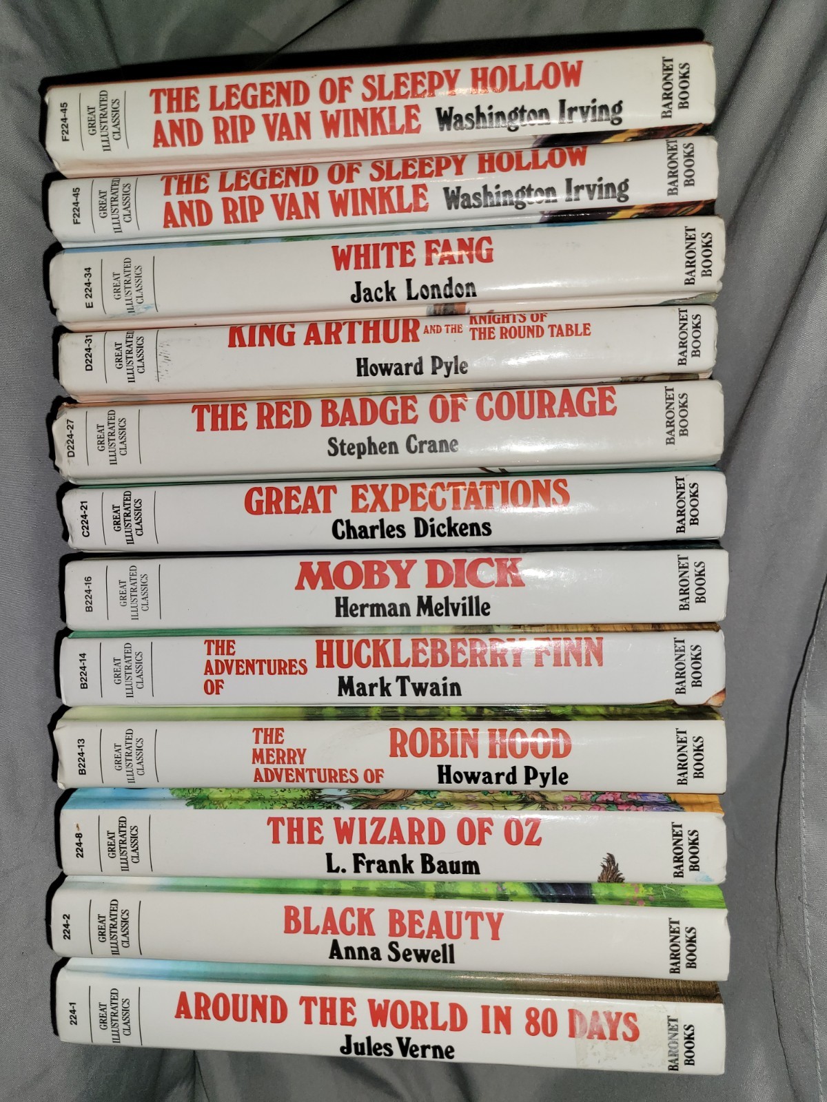 VTG Lot w/12 Great Illustrated Classics Hardcover Books Baronet Children Fiction