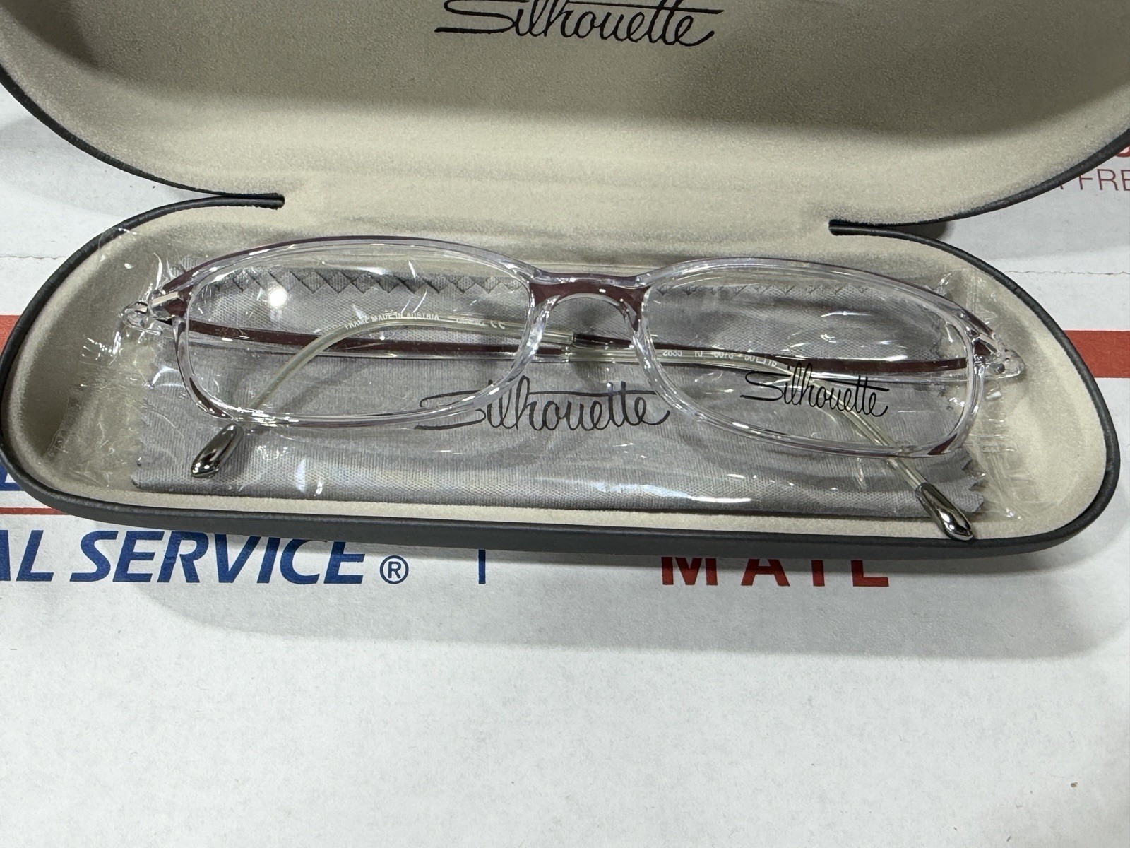 Silhouette SPX 2835 10 6073 50*15 Clear Red Unisex Eyeglasses Super Light