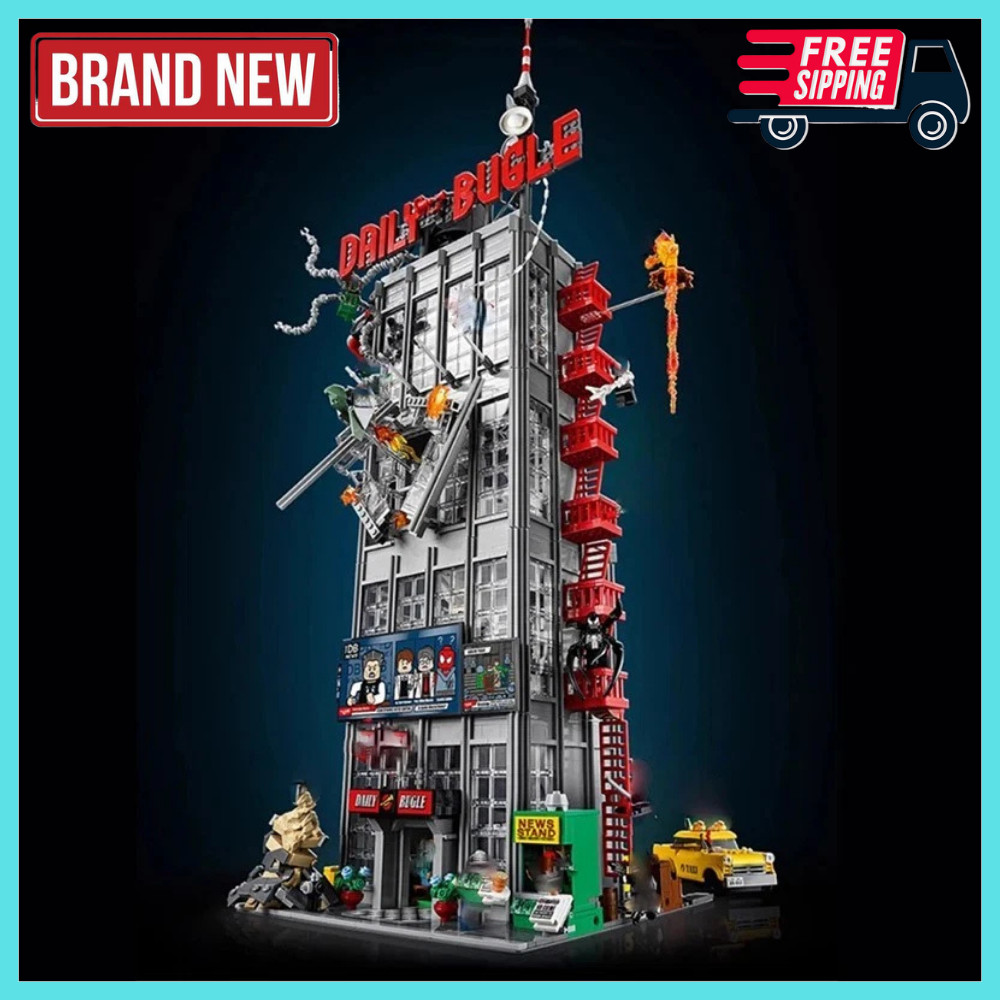 NEW 3772PCS Marvel Daily Bugle Building Blocks Set with Minifigures Bricks Toy
