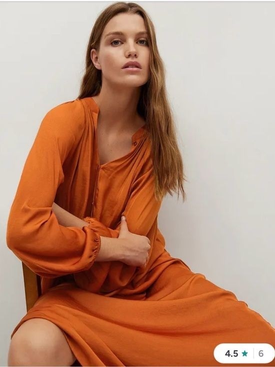 Mango burnt orange silky maxi dress BNWT Mango burnt orange silky maxi dress BNWT