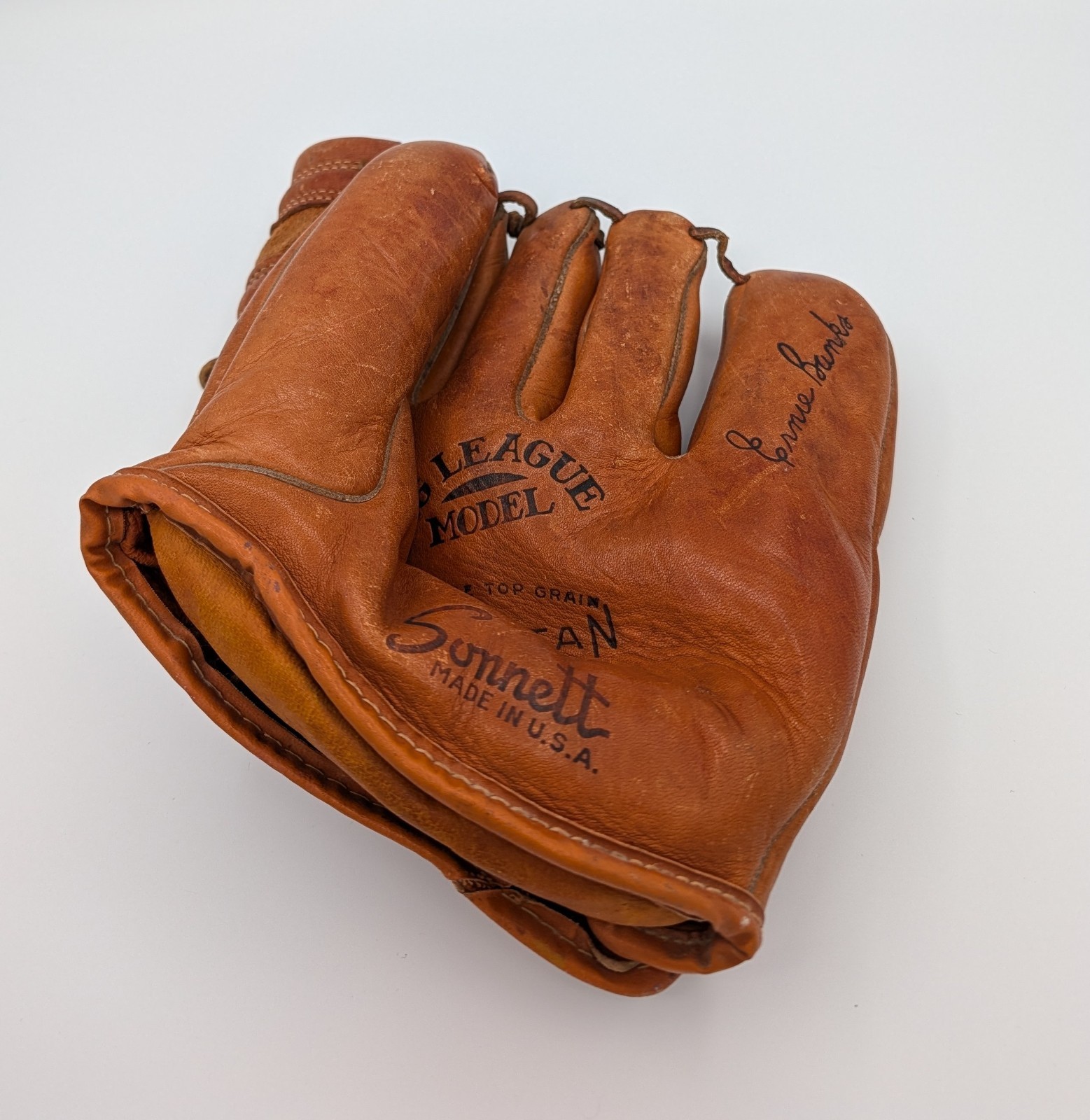 Ernie Banks Vintage 1950s 1960s Sonnett Leather Baseball Glove 30007 USA Cubs 