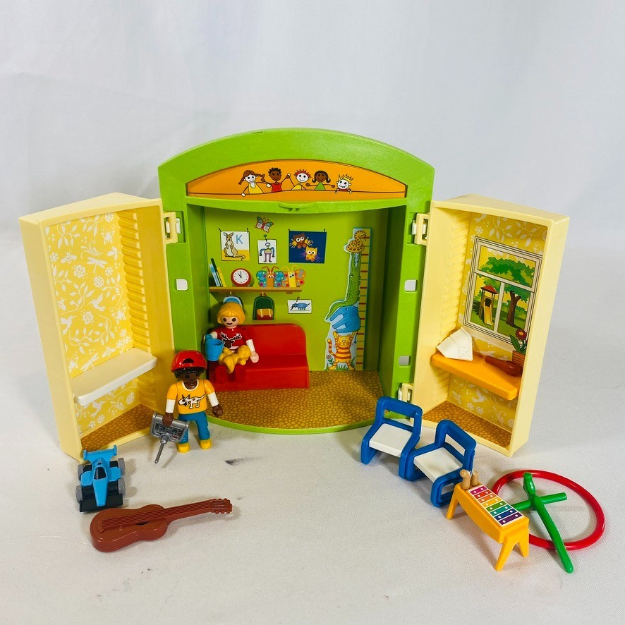 Playmobil 70308 Take Along Preschool Play Box w/ Accessories, 2 Child Figures