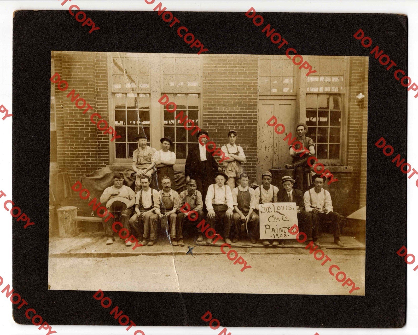 Antique c. 1908 St Louis Car Co Painters Occupational Missouri MO Photo 8x10” Antique c. 1908 St Louis Car Co Painters Occupational Missouri MO Photo 8x10”