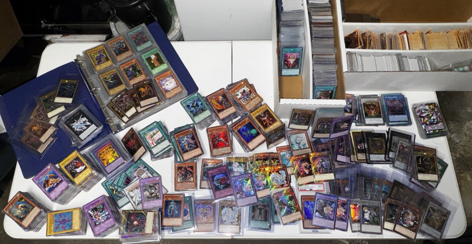 Huge Yugioh Card Collection Dark Magician Winged RA 25th Anniversary Vintage Huge Yugioh Card Collection Dark Magician Winged RA 25th Anniversary Vintage