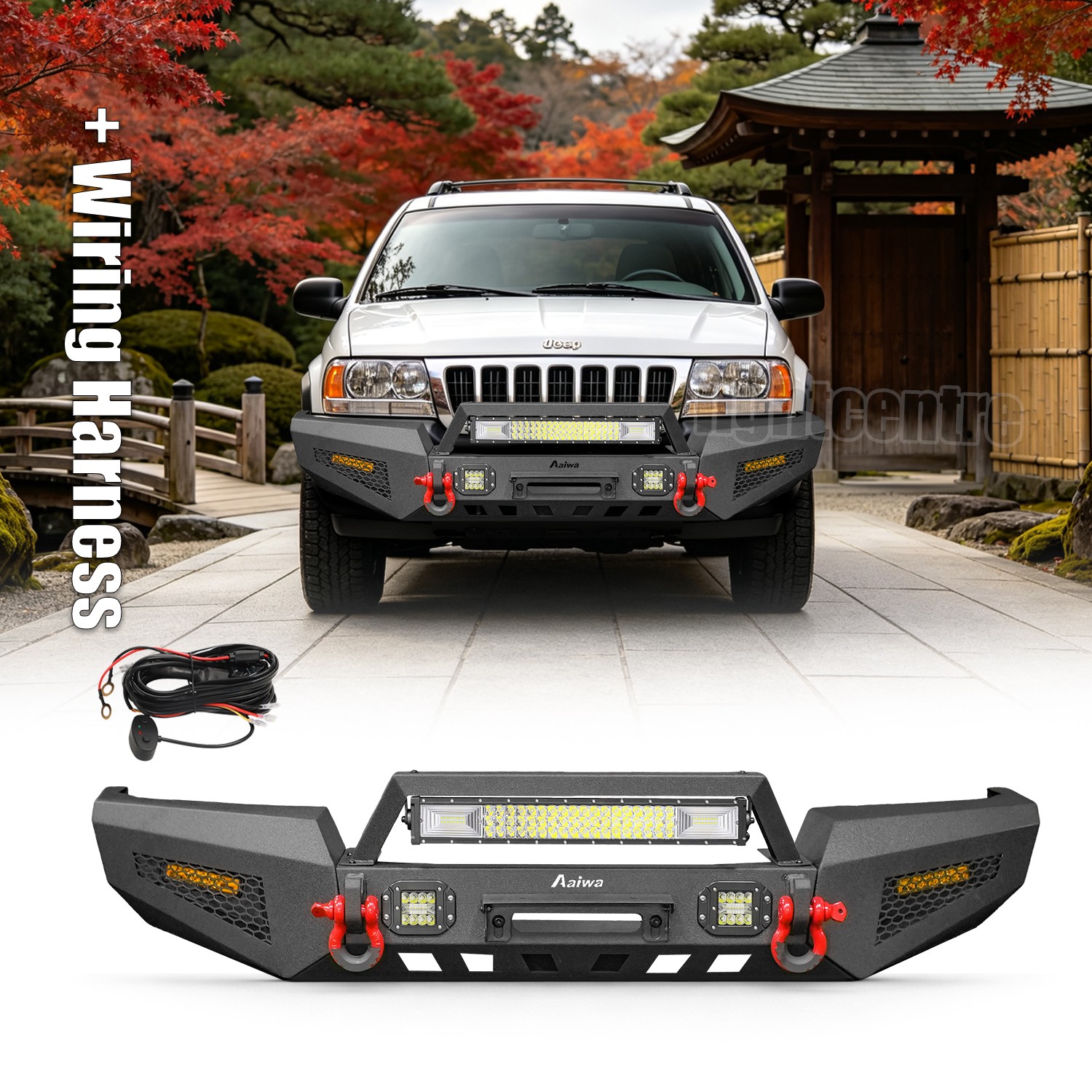 New Steel Front Bumper w/ Winch Plate Fits 1999-2003 2004 Jeep Grand Cherokee WJ New Steel Front Bumper w/ Winch Plate Fits 1999-2003 2004 Jeep Grand Cherokee WJ