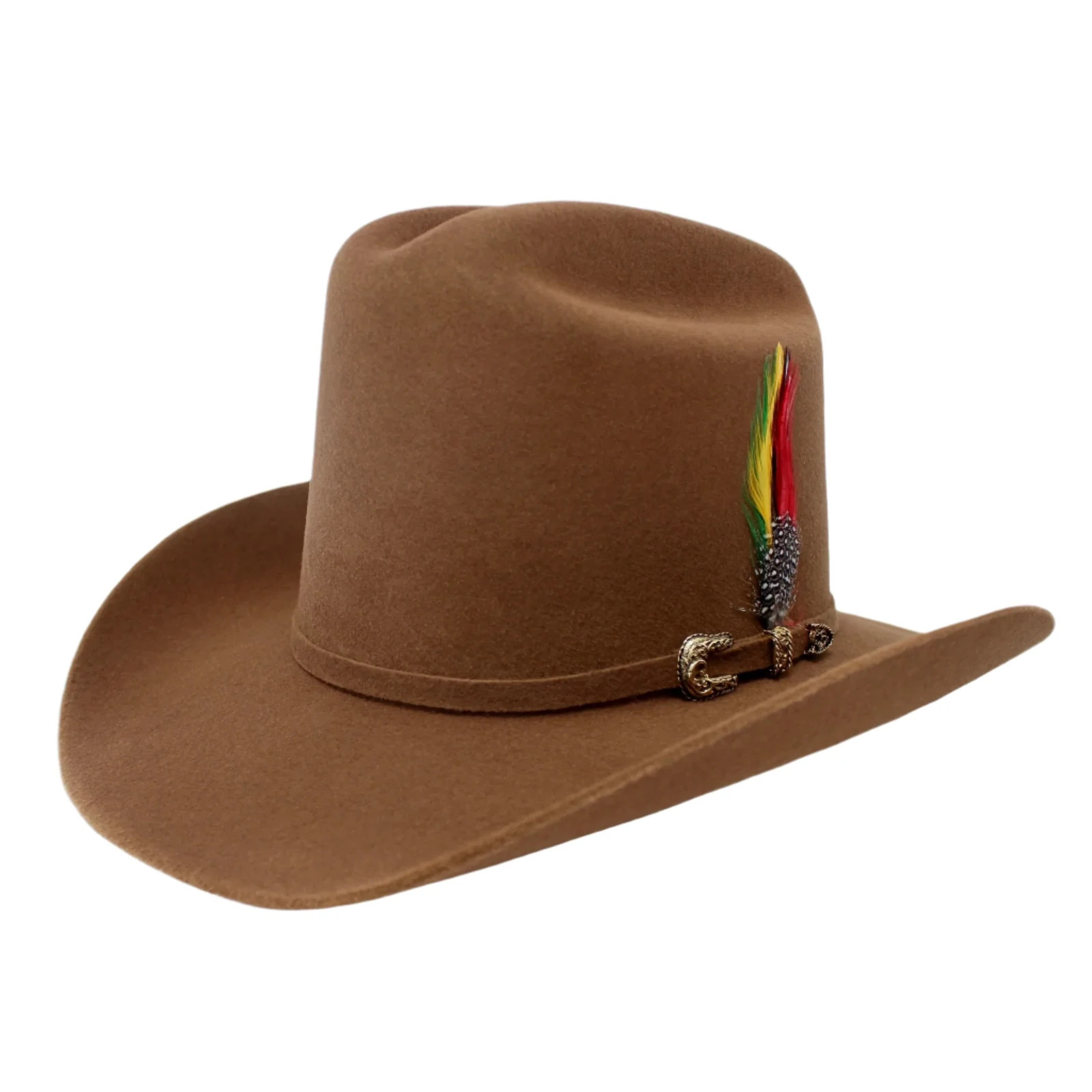 Texana Original Tombstone 20X Estilo Los Dos Carnales (Viejon) con Plumas Walnut