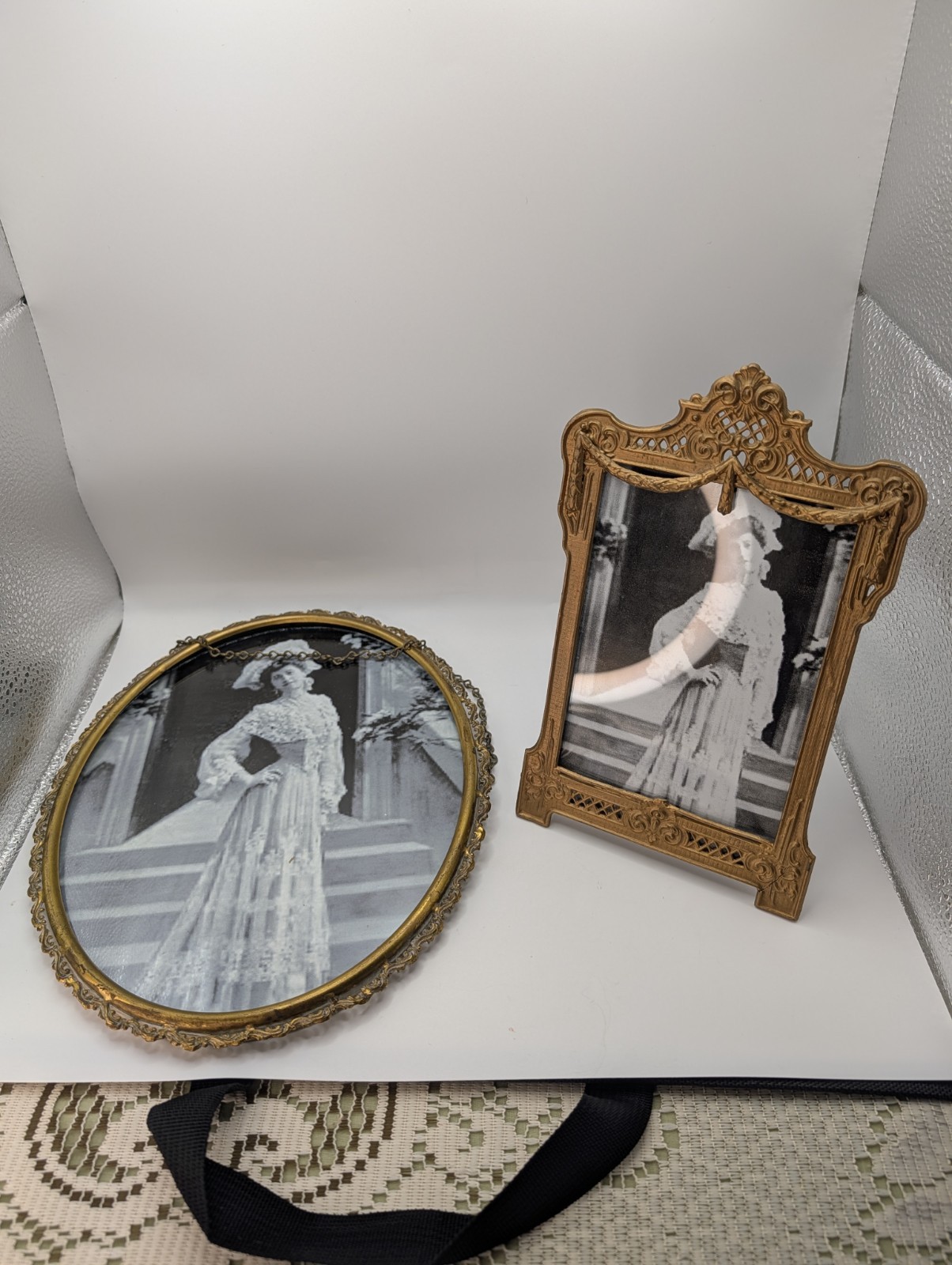 2 Antiq Victorian Germany Ornate Picture Photo Frames Metal 1 Easel 1 Hanging 2 Antiq Victorian Germany Ornate Picture Photo Frames Metal 1 Easel 1 Hanging