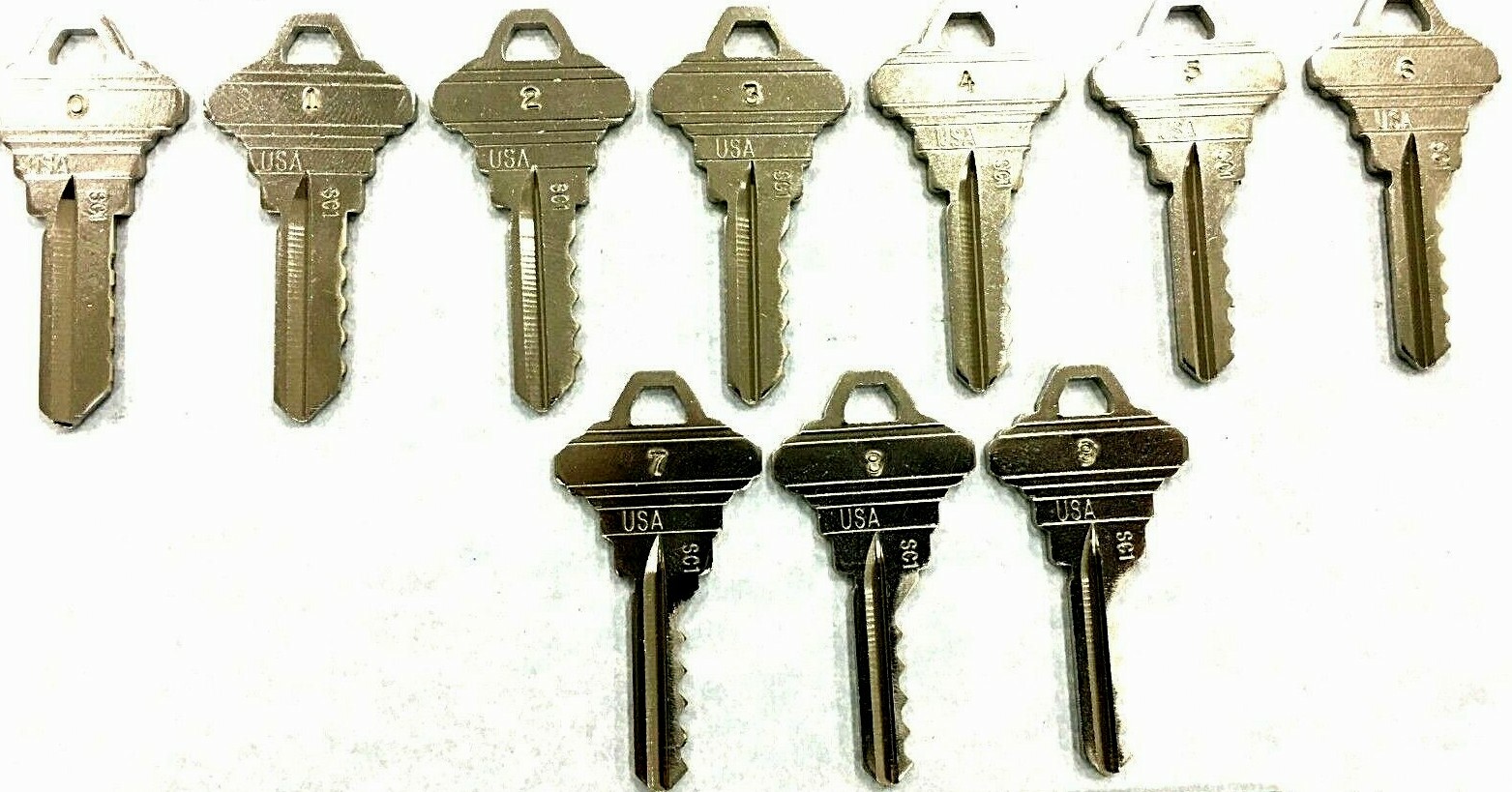 Schlage SC1 1145 Space And Depth Keys 5 Cut Blanks HPC C45 Code Card Schlage SC1 1145 Space And Depth Keys 5 Cut Blanks HPC C45 Code Card