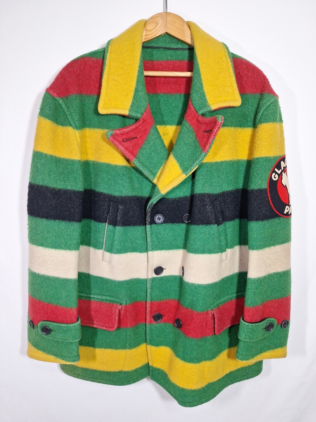 VINTAGE 1930s Great Northern Railway Glacier Park Wool Coat St Paul Winter...