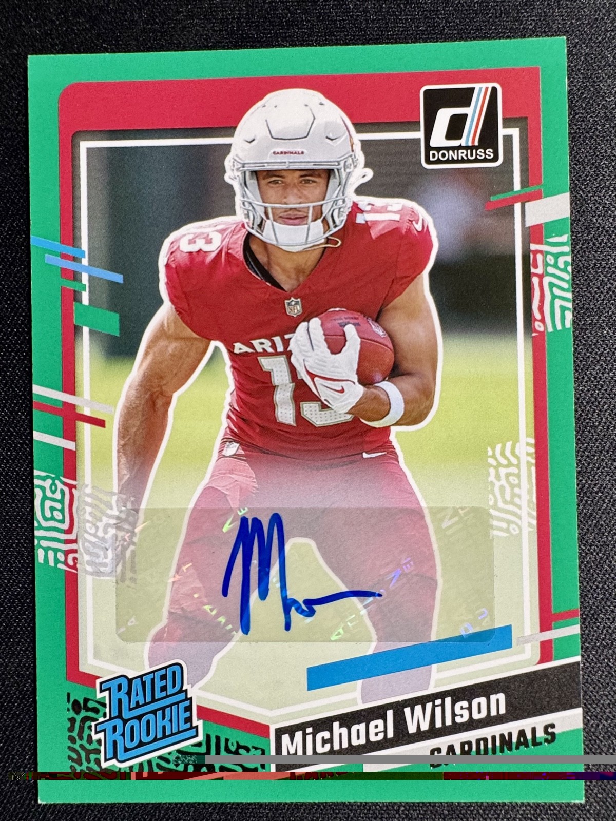 2023 Panini Donruss - Rated Rookie Michael Wilson #303 Green Autographs (AU, RC) 2023 Panini Donruss - Rated Rookie Michael Wilson #303 Green Autographs (AU, RC)