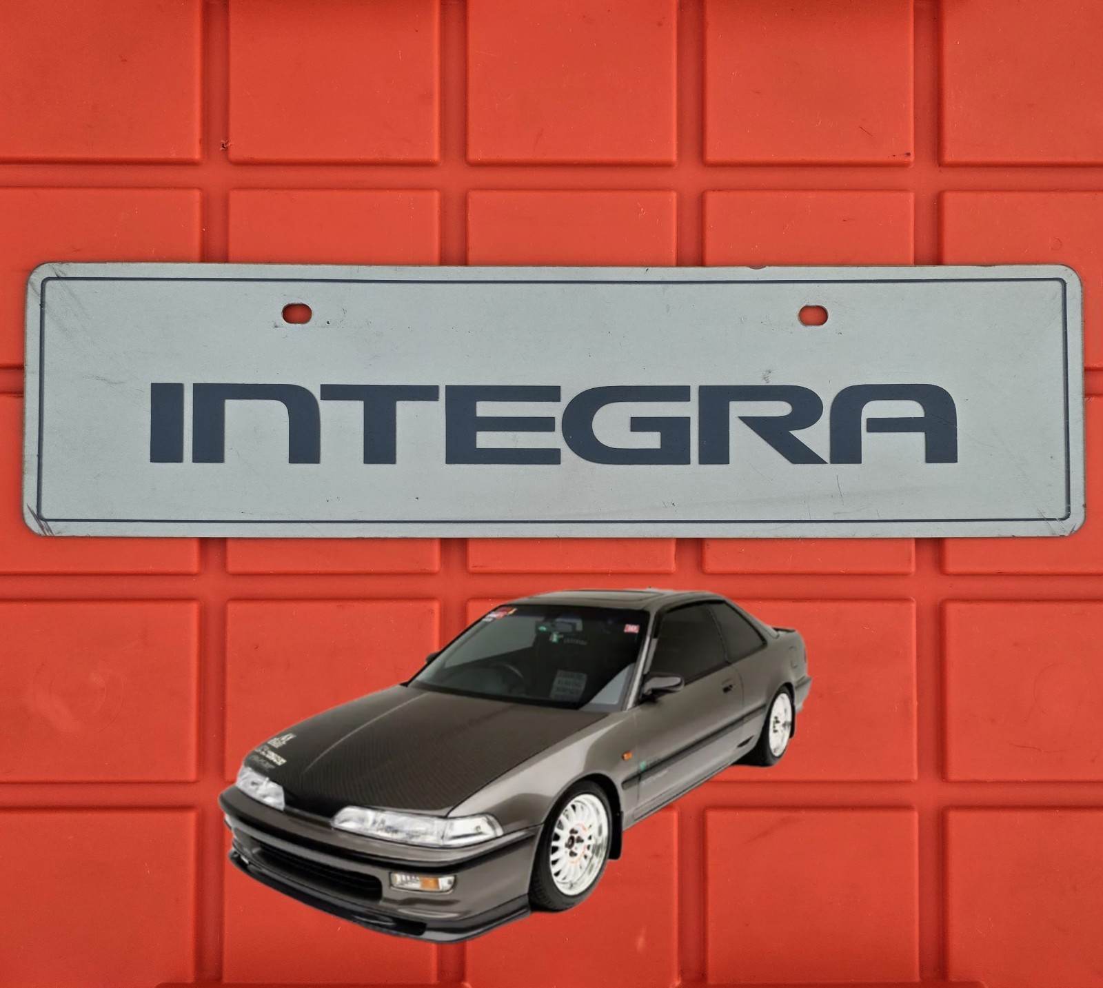 Rare JDM Honda Integra Da6 Xsi Dealer Vanity License Plate Japan Mugen Access