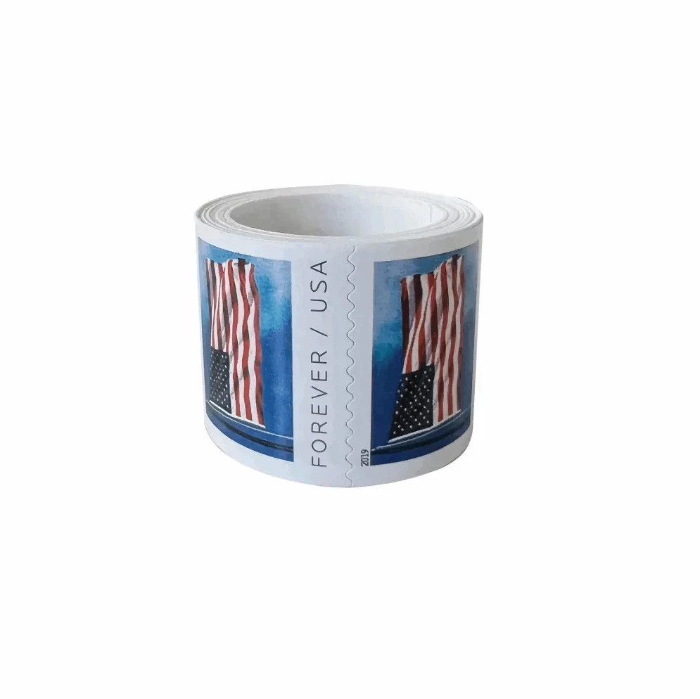 Mint NH Scott 5344 2019 US Flag Forever Stamps Roll of 100 Coil USPS Unused Mint NH Scott 5344 2019 US Flag Forever Stamps Roll of 100 Coil USPS Unused