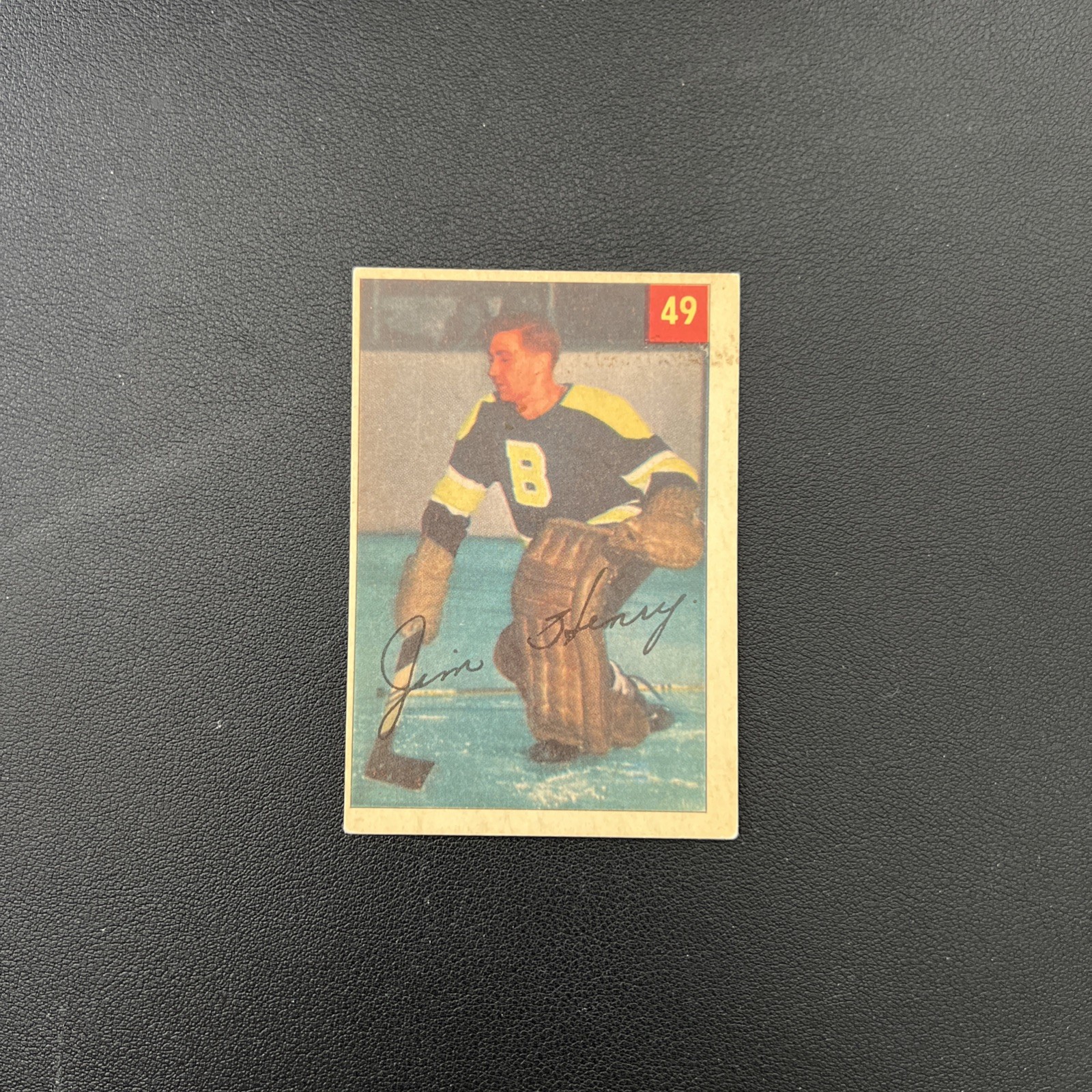 1954-1955 Parkhurst Hockey #49 Jim Henry Trimmed
