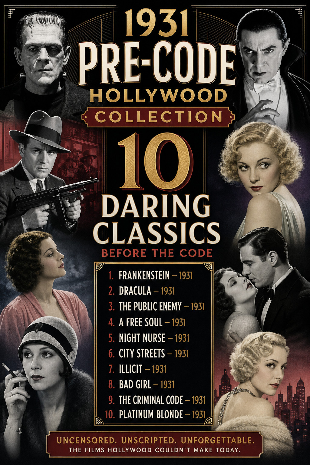 1931 Pre-Code Hollywood Collection 10 Daring Classics Before the Code Collector