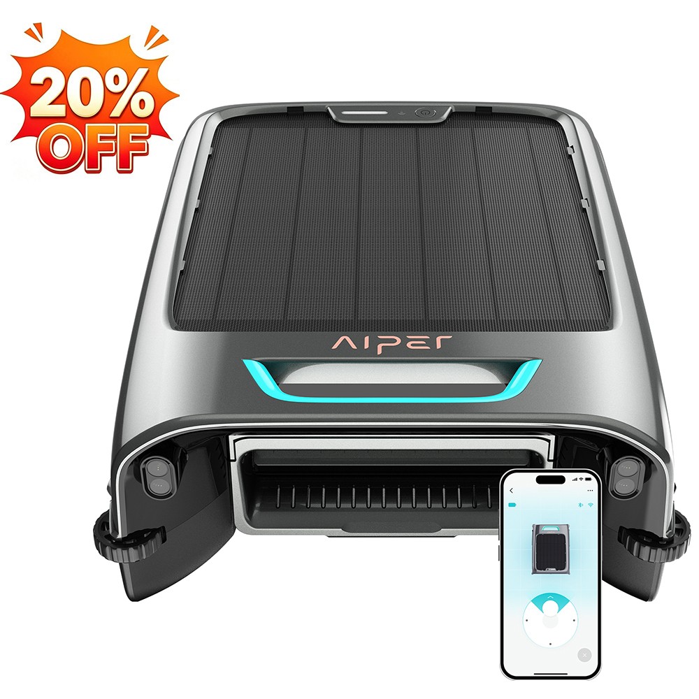 AIPER Eco Surfer S2 Robotic Pool Skimmer Automatic Surface Cleaner Solar Power