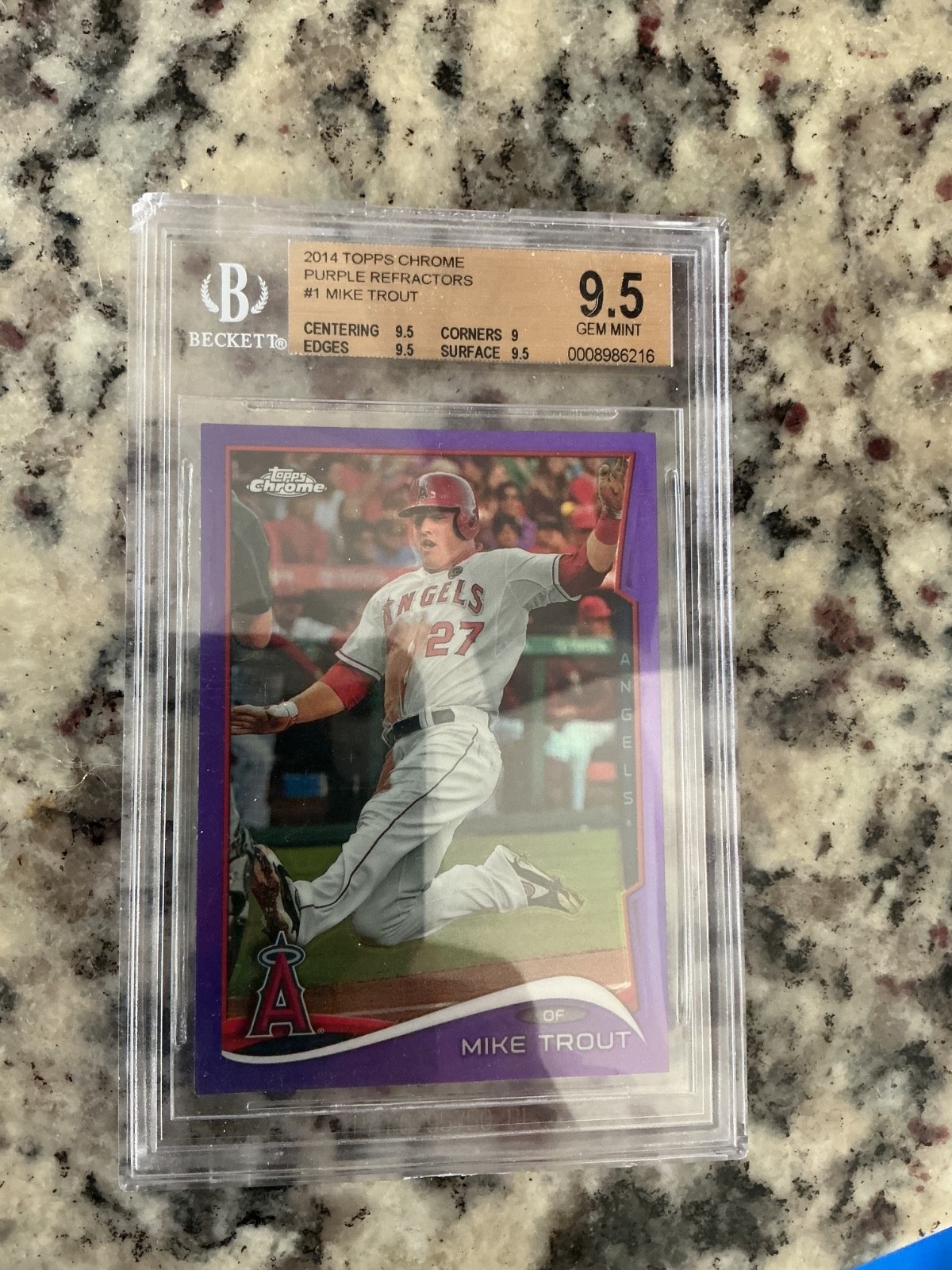 2014 Topps Chrome - Mike Trout #1 Purple Refractor 2014 Topps Chrome - Mike Trout #1 Purple Refractor