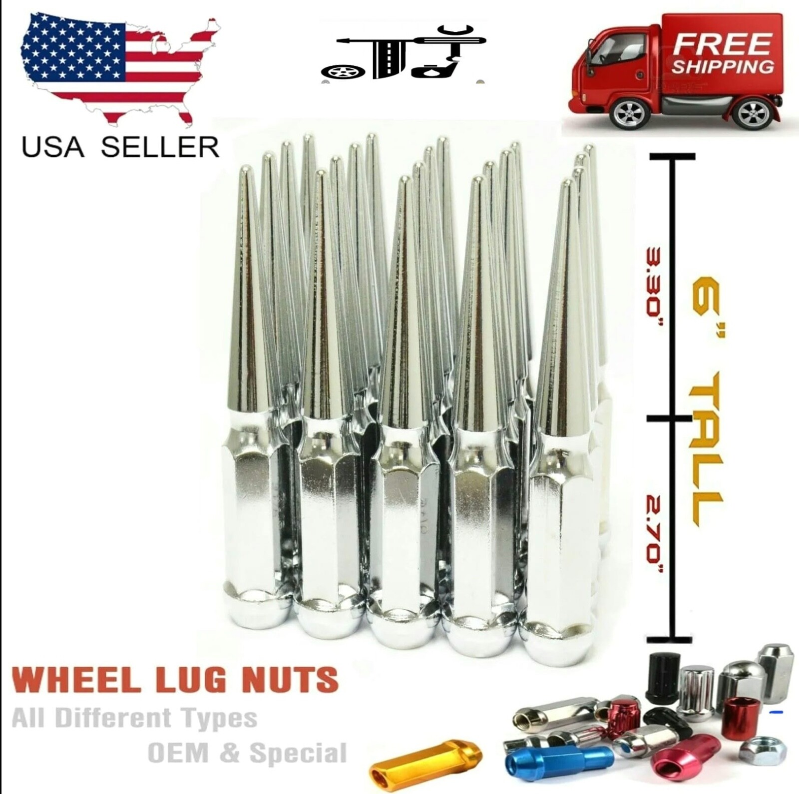 32Pcs Chrome 6