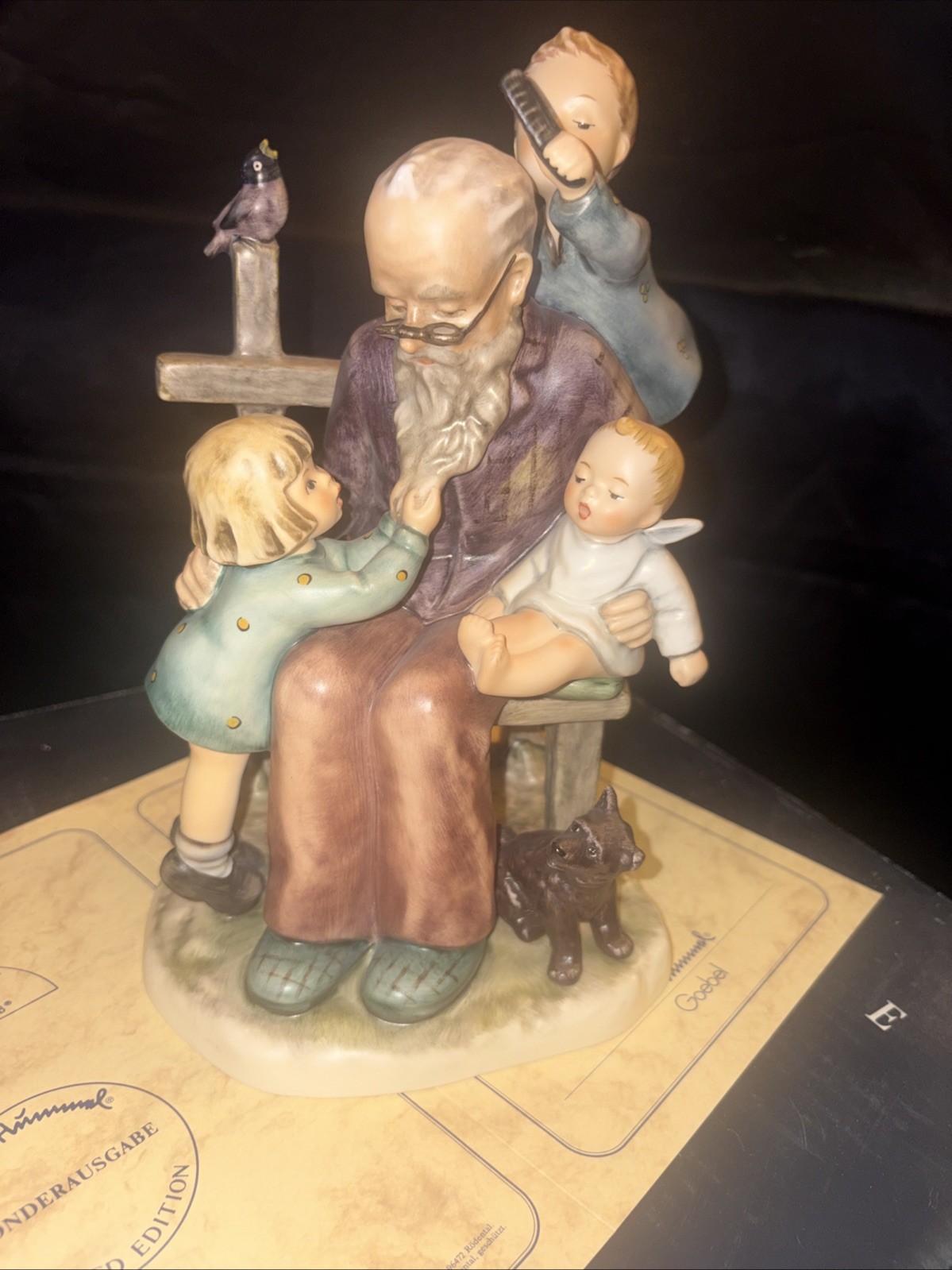M.J.Hummel Goebel At Grandpa's Hum 621 Figurine TMK-7 with COA & Box