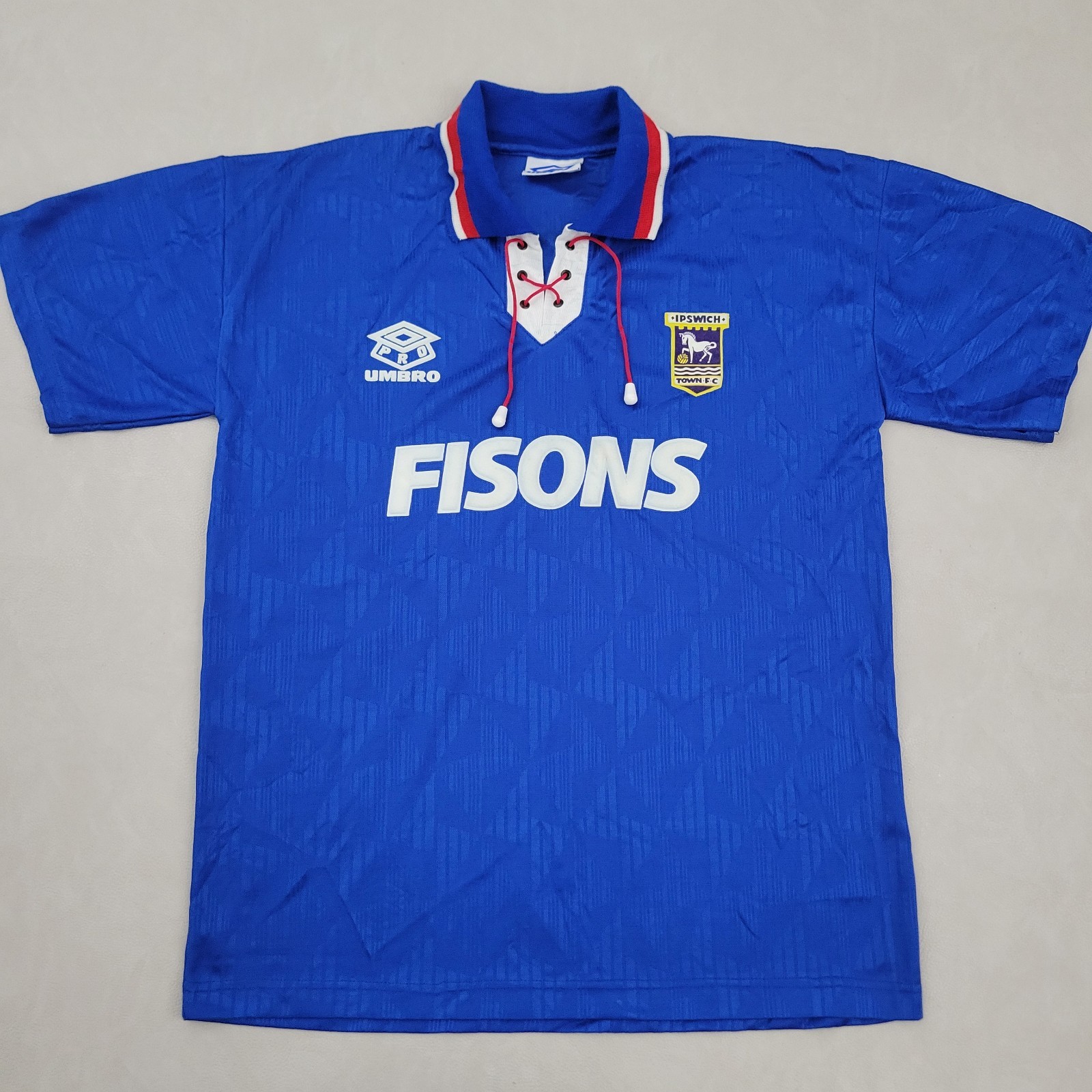 Vintage 80s Umbro Ipswich Town Home Jersey Size Medium Soccer 