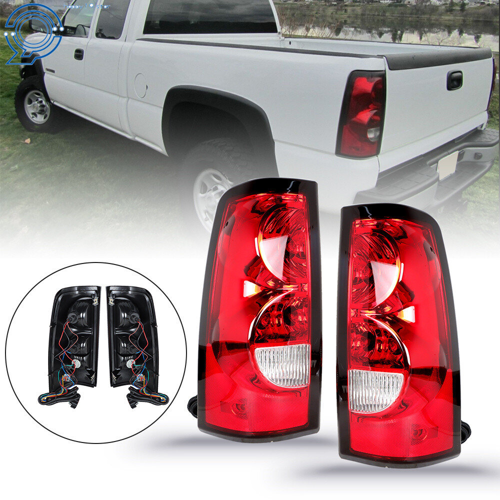 Pair Tail Lights Brake Lamps For Chevy Silverado 1500 2500 3500 2003-2006 LH+RH