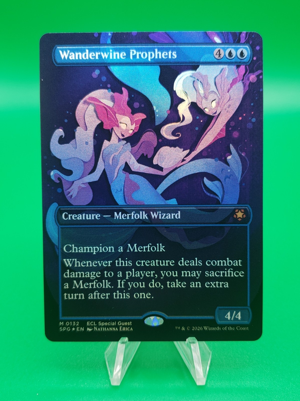 MTG Magic the Gathering FOIL Wanderwine Prophets Borderless SPG NEVER PLAYED