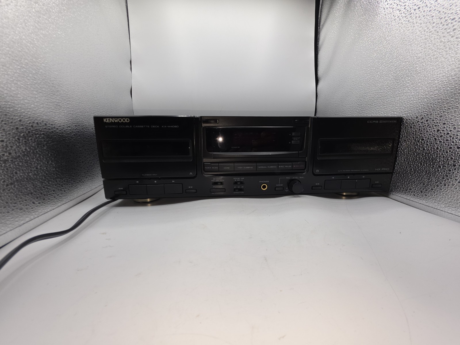 Kenwood KX-W4060 Dual Cassette Deck Dolby B/C HX Pro Both Decks Tested Working