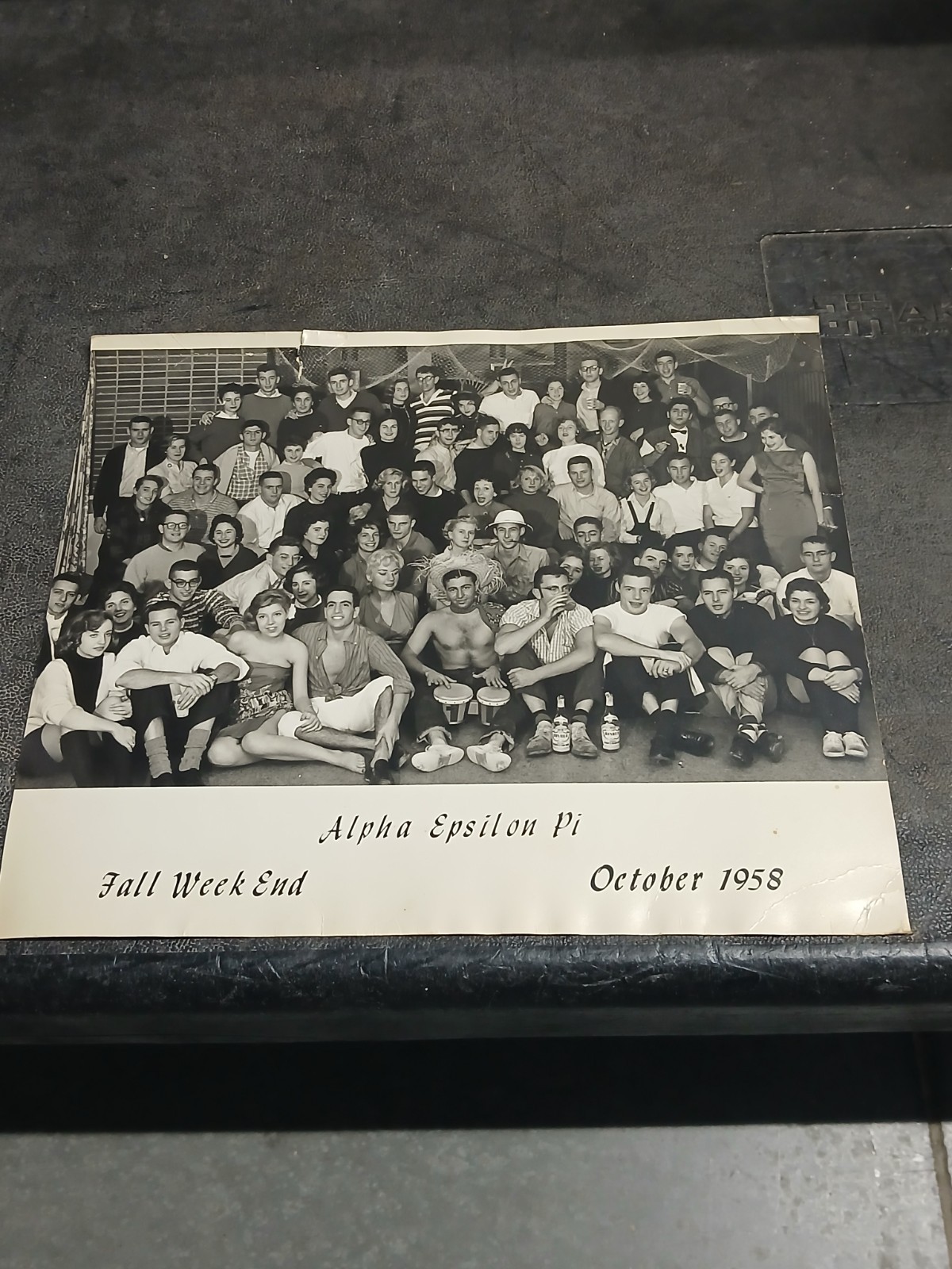1958 Alpha Epsilon Pi Cornell University 11x13 Fall Weekend Fun Wacky Photo Rare 1958 Alpha Epsilon Pi Cornell University 11x13 Fall Weekend Fun Wacky Photo Rare