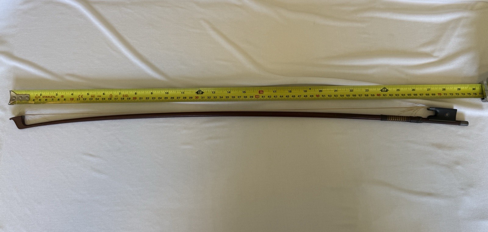 MAX WUNDERLICH TOURTE Violin Bow 29” GERMAN Ornate Frog ENGRAVED Needs Rehair