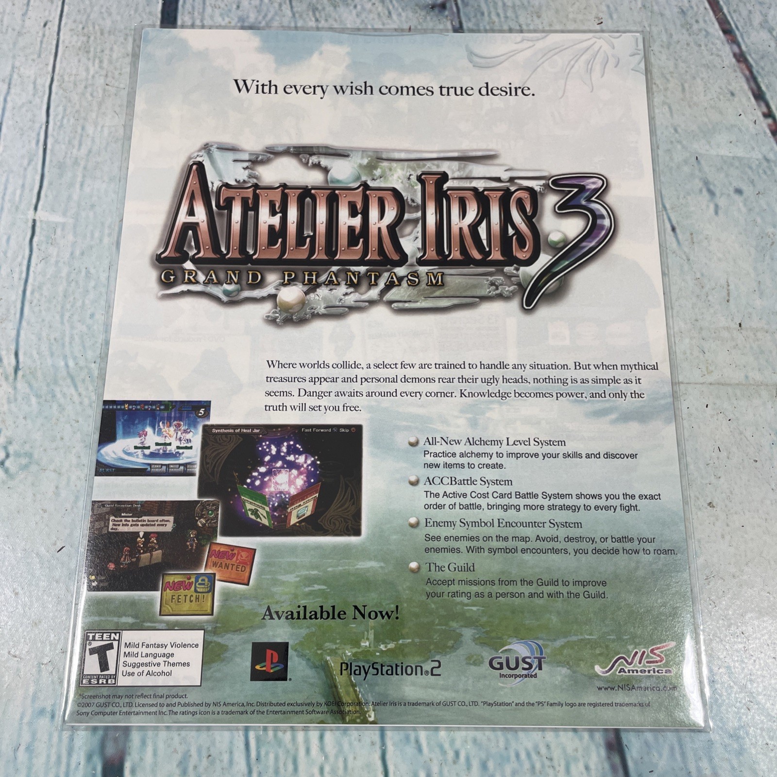 2007 Atelier Iris 3 Video Game Print Ad/Poster Promo Art Magazine Page