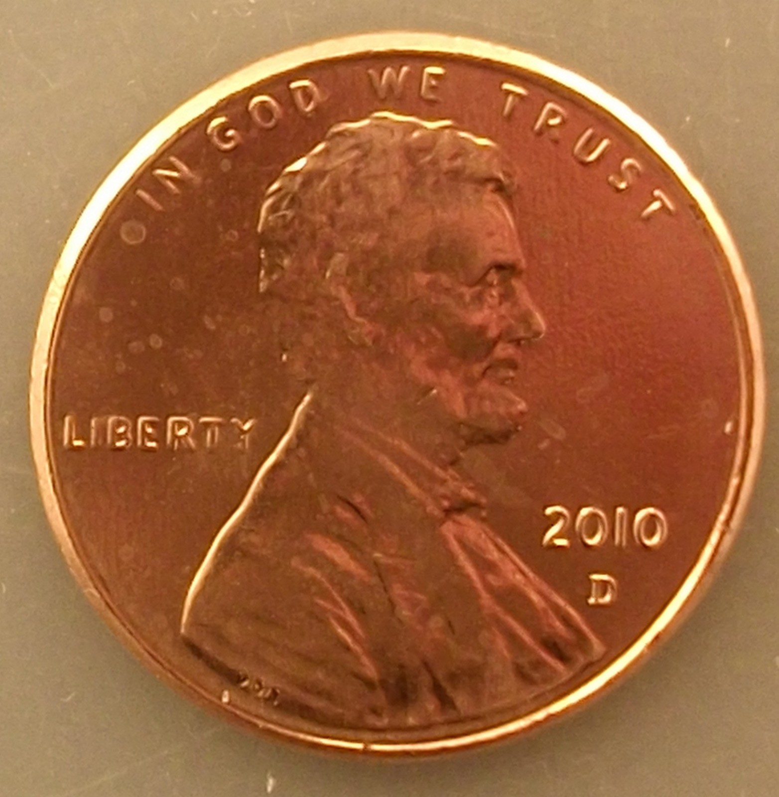 2010 D Lincoln Memorial Uncirculated Penny from UNC roll 2010 D Lincoln Memorial Uncirculated Penny from UNC roll