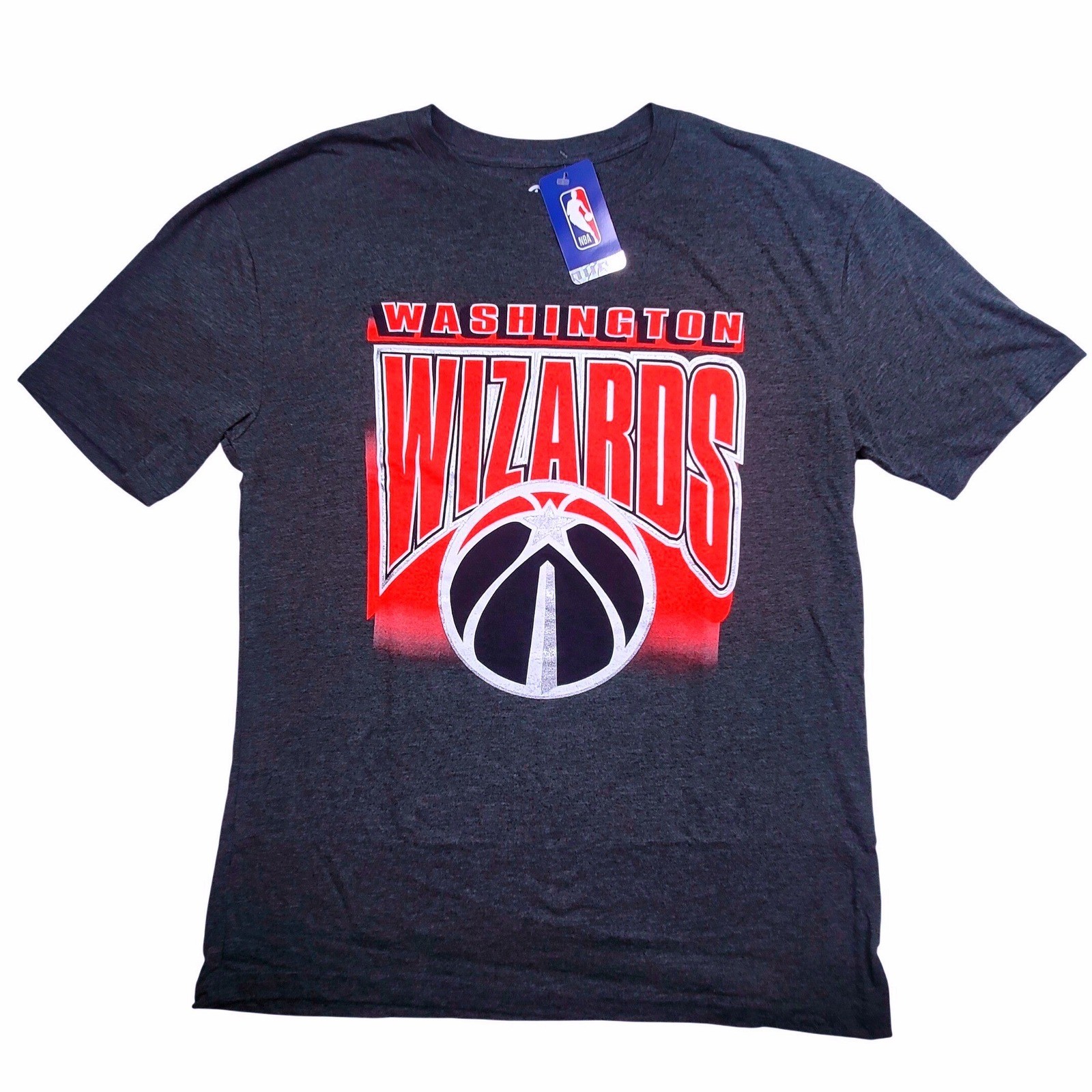 Washington Wizards NBA Black T Shirt Men\'s Large Blue 84 Graphic Tee NWT
