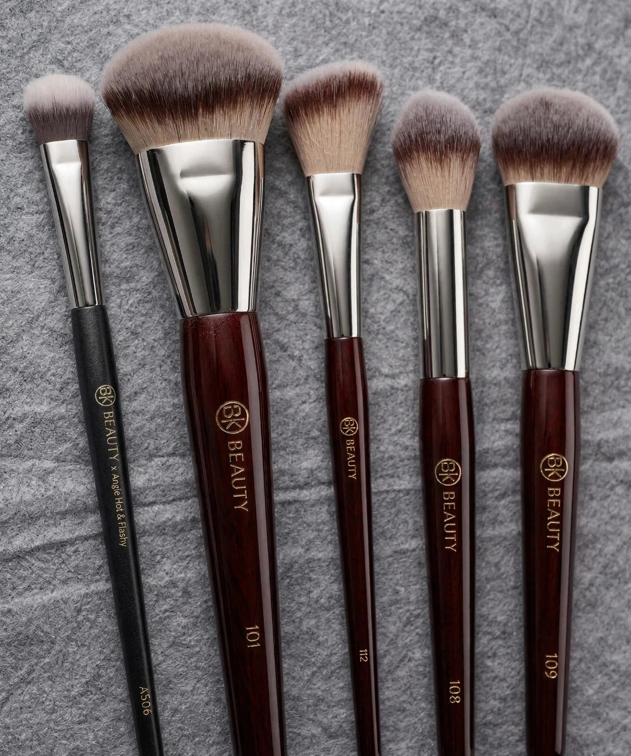 BK Beauty 7pc Brush Set 101 A506 Kitten Paw 108 109 112 Foundation Concealer Kit