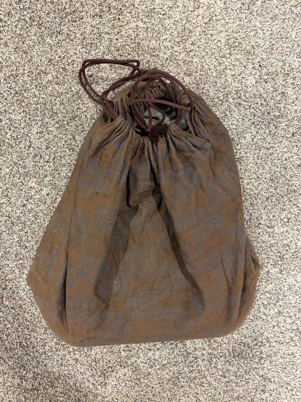 Rare Antique Japanese early Showa Grey/Blue Shoulder Bag