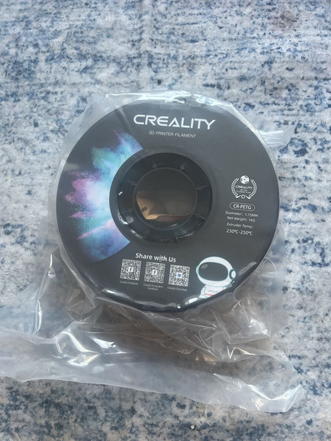 Creality CR-PETG 3D Printer Filament White 1.75mm 1kg