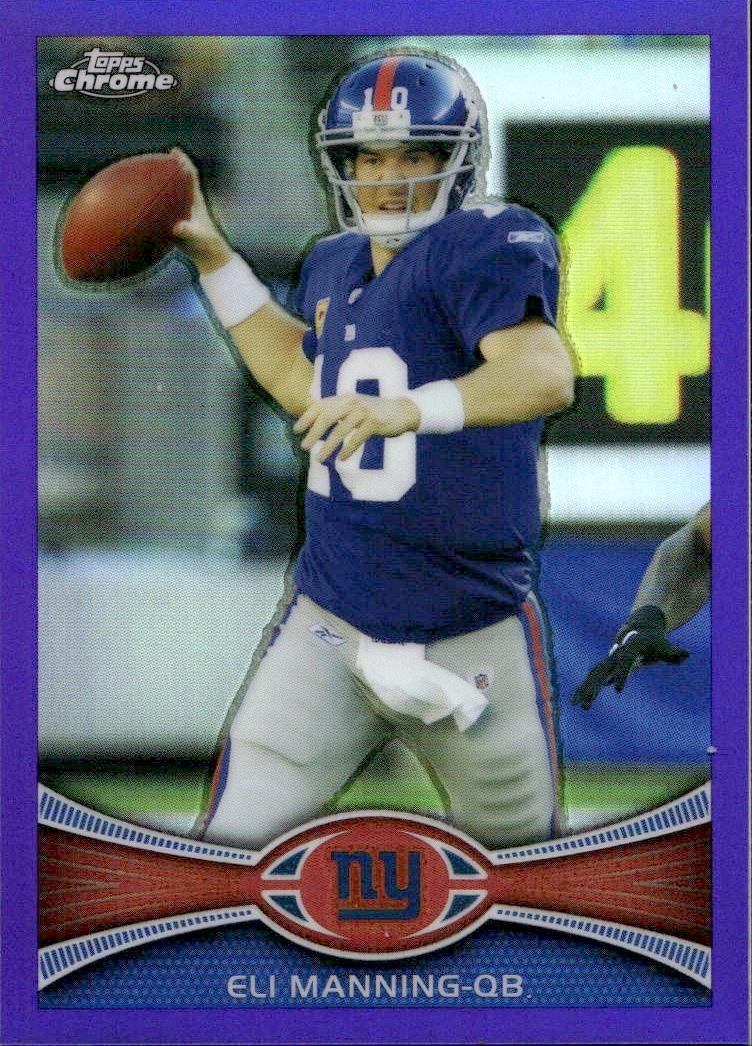 2012 Topps Chrome #103 Eli Manning Purple Refractors #/499