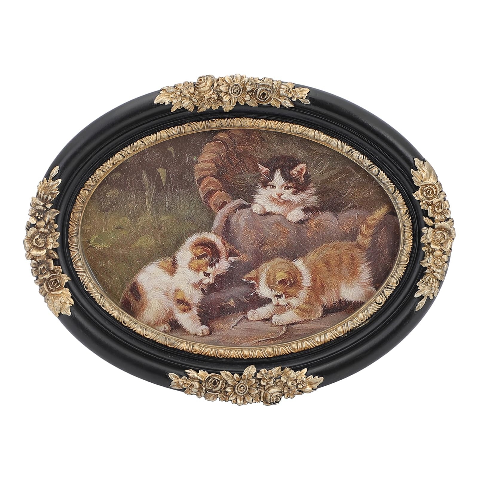 Vintage Oval Picture Frame 4x6 - Black/Gold Oval Frame 4x 6, Elegant Ornate F... Vintage Oval Picture Frame 4x6 - Black/Gold Oval Frame 4x 6, Elegant Ornate F...