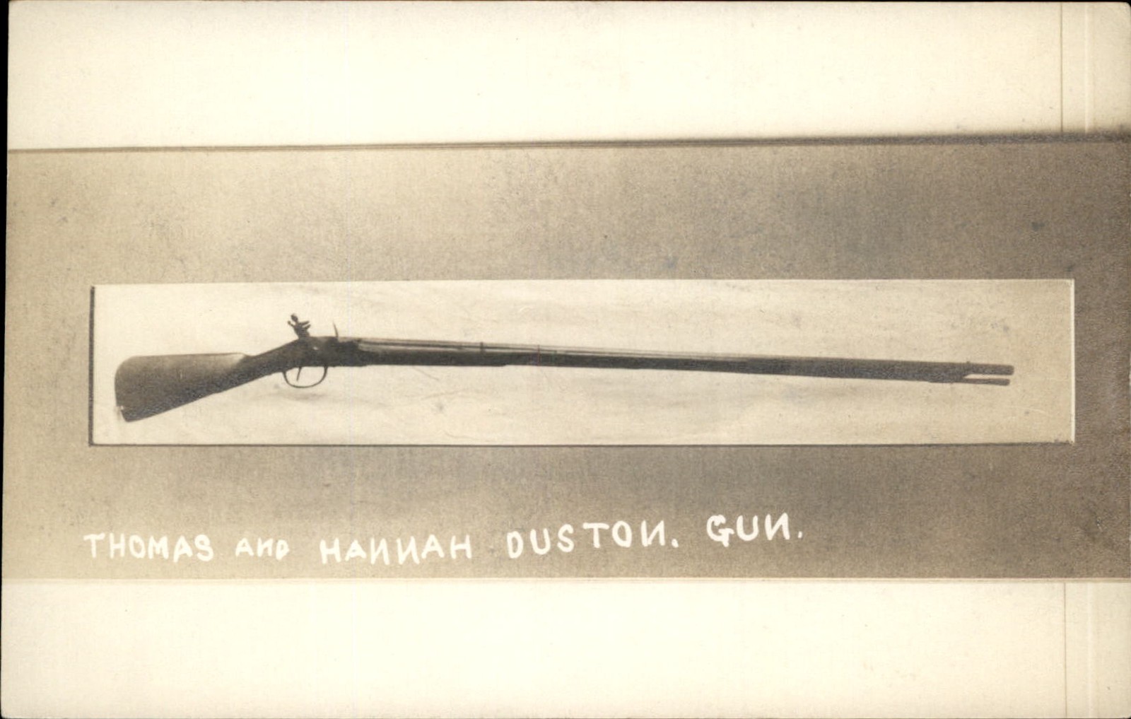 Hannah & Thomas Duston Long rifle Gun American History c1910 RPPC bhn Hannah & Thomas Duston Long rifle Gun American History c1910 RPPC bhn
